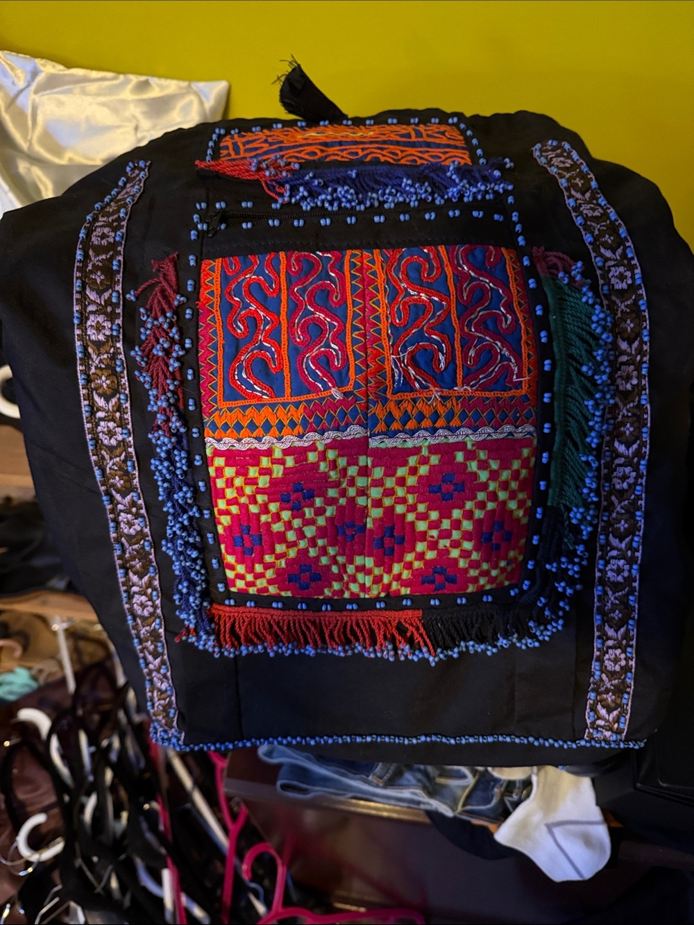 beaded knapsack